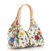 Image 1 : Gucci Neutral Print Canvas Flora Joy Bardot Medium Hobo Bag