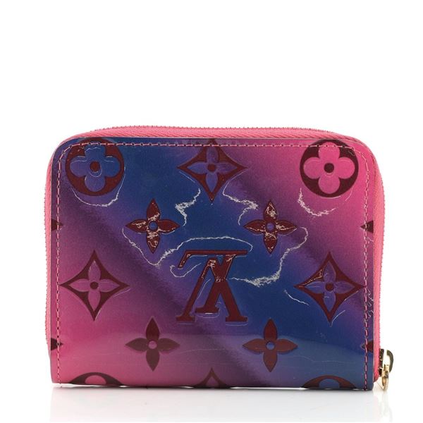 Louis Vuitton Pink Gradient Monogram Vernis Zippy Coin Purse