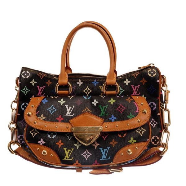 Louis Vuitton Black Monogram Multicolor Canvas Rita Handbag