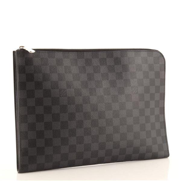 Louis Vuitton Damier Graphite Zip Around Pochette Jour GM Pouch