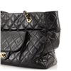 Image 3 : Chanel Black Quilted Glazed Calfkin Front Pocket Large Shopping Tote Bag