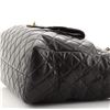 Image 7 : Chanel Black Quilted Glazed Calfkin Front Pocket Large Shopping Tote Bag
