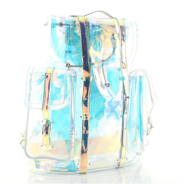 Louis Vuitton Clear PVC Monogram Prism Limited Edition Christopher GM Backpack