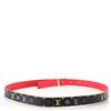 Image 3 : Louis Vuitton Black Multicolor Monogram LV Initiales Thin Belt