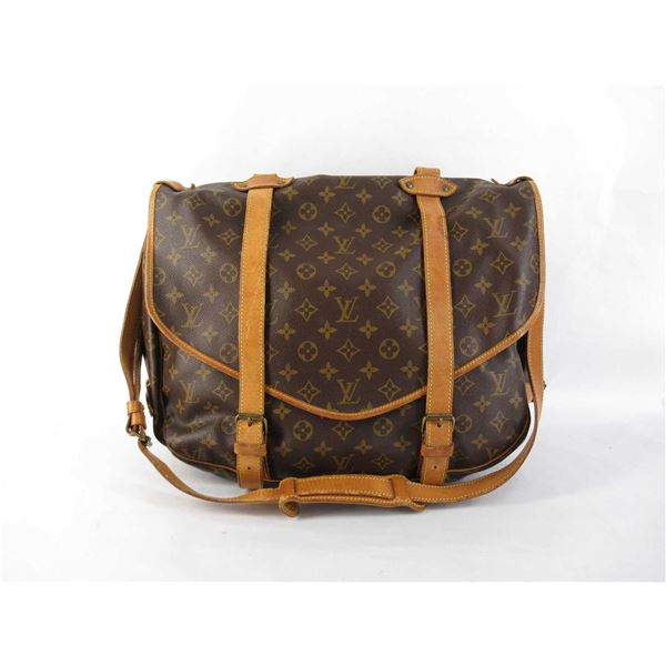 Louis Vuitton Monogram Canvas Leather Saumur 43 cm Messenger Bag