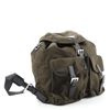 Image 2 : Prada Green Tessuto Saffiano Vela Double Front Pocket Medium Backpack