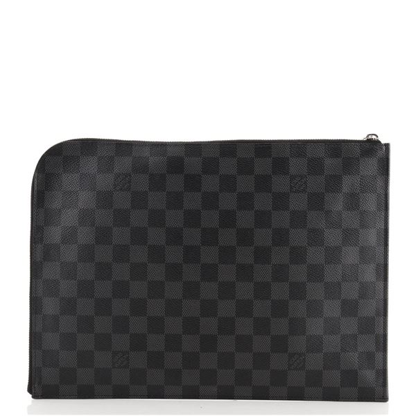 Louis Vuitton Damier Graphite Zip Around Pochette Jour GM Pouch