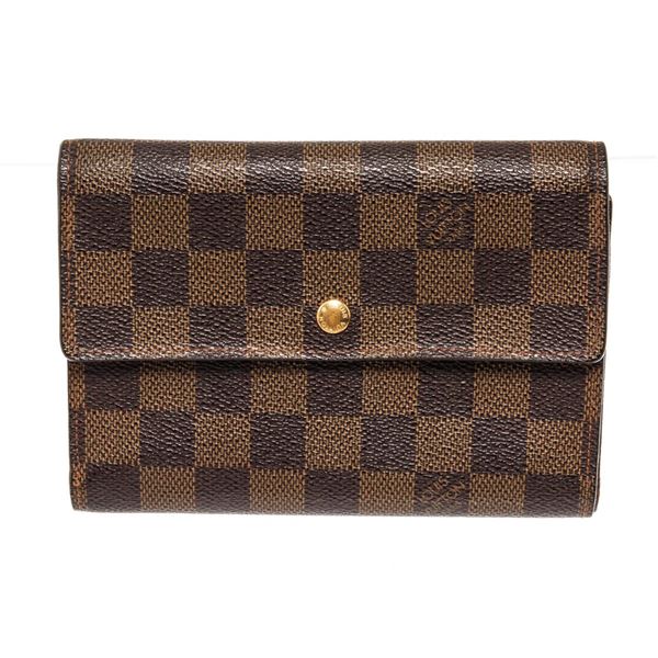 Louis Vuitton Brown Damier Ebene Porte Trifold Wallet
