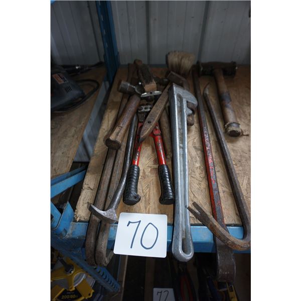Crowbars, Bolt Cutters, Aluminium Pipe Wrench