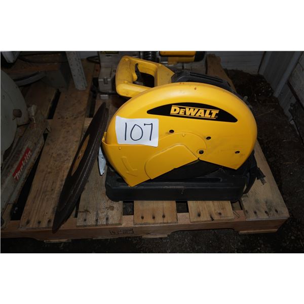 Dewalt Cut Off Saw and Blades