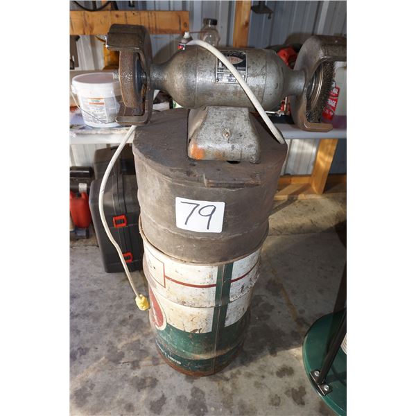 Bench Grinder on Barrel Stand - 6in. Grinder stones