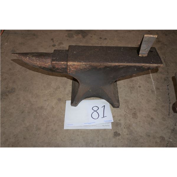 Anvil with hot cut tool to fit into hardy hole