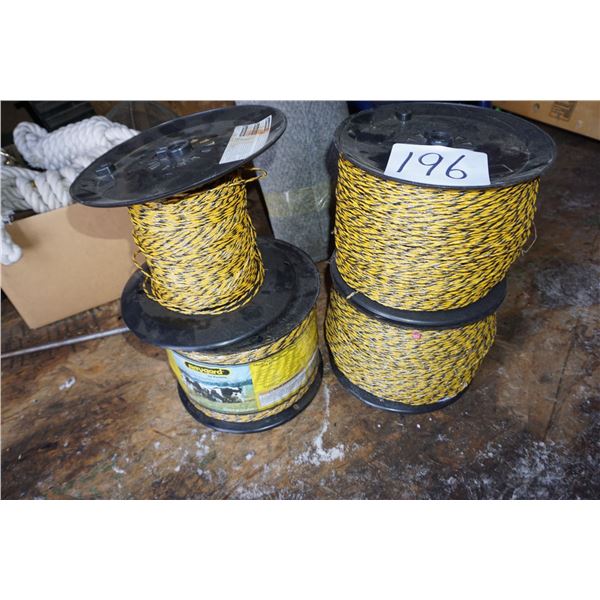 4 rolls of fence wire - approx 7500 ft