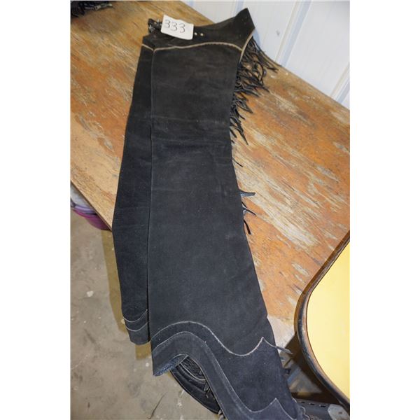 Chaps Shotgun Show - Black Fringe