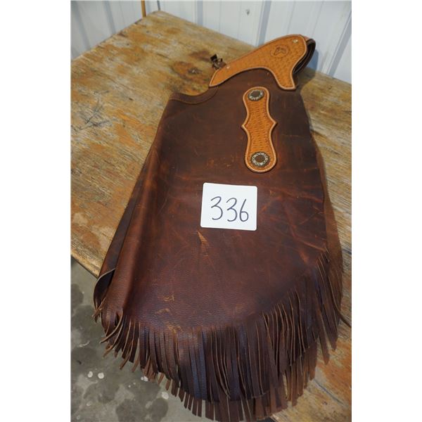 NEW Chaps Distressed Leather Chinks - Youth or Small Ladies (new)