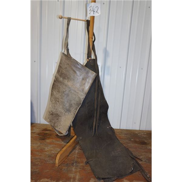 Leather Aprons and Stand