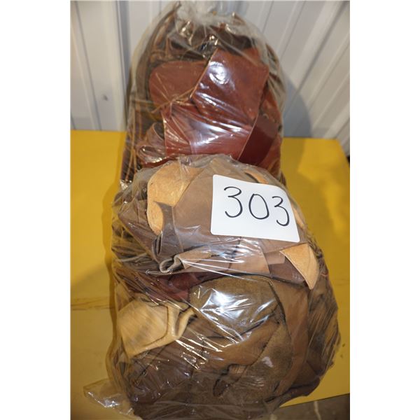 2 Bags of Assorted Leather