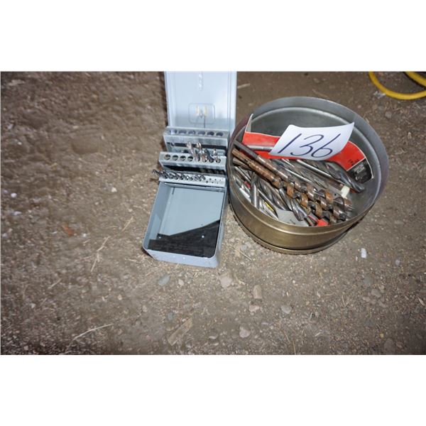 Tin of Wood and High Speed Drill Bits