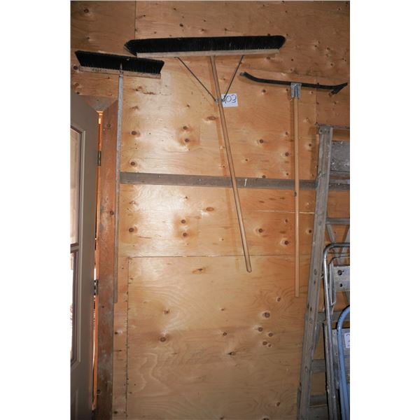 2 Brooms and Squeegee