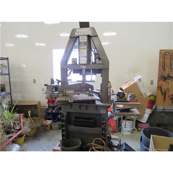 Metal master 62ton press complete with bender, punch, 2 3/8 & 2 7/8 Shears