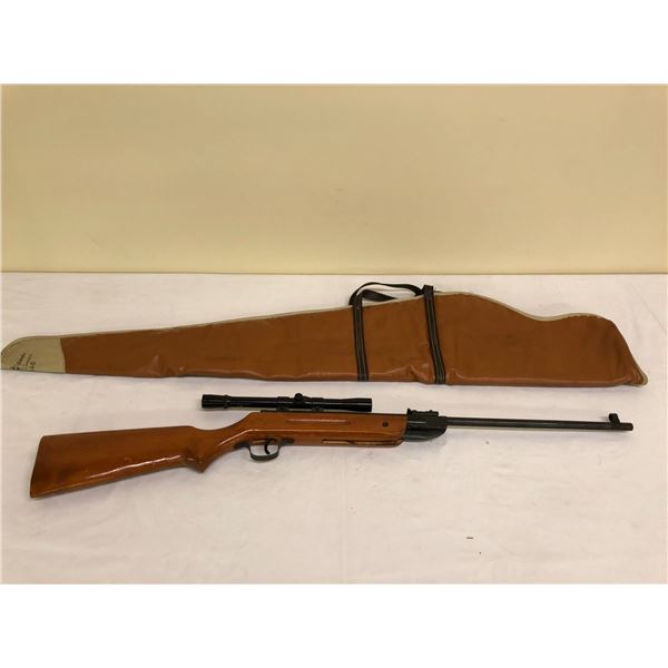 Air Rifle Pellet Gun with scope and carrying case.  Made in China