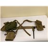 Image 1 : Complete WWII Commonwealth Webbing Set with Gasmask