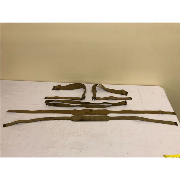 Collection of L Straps, Shoulder Straps & Extensions - WWII - Canadian
