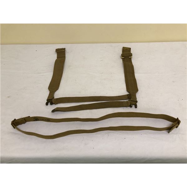 Marching Pair of L Straps and Extension Straps - WWII - Canadian