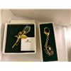 Image 2 : SWAROVSKI - Christal Pin and Keychain - two pieces with original boxes