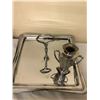 Image 2 : Chrome Serving Platter & Vase
