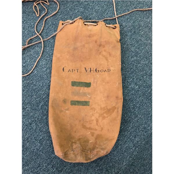 Tent as described in photos with well marked duffle bag - WWII