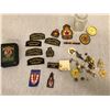 Image 5 : Contents of drawer - repair pieces for military webbing and equipment