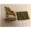 Image 2 : WWII lot of canteen carrier, ditty bag and 1945 dated boot brush