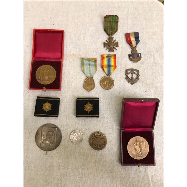 Rare French Lot of Metals - named WWI and WII