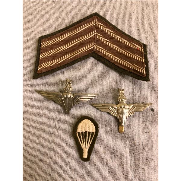 British Airborne PAT badges - sergeant stripes and riggers patch