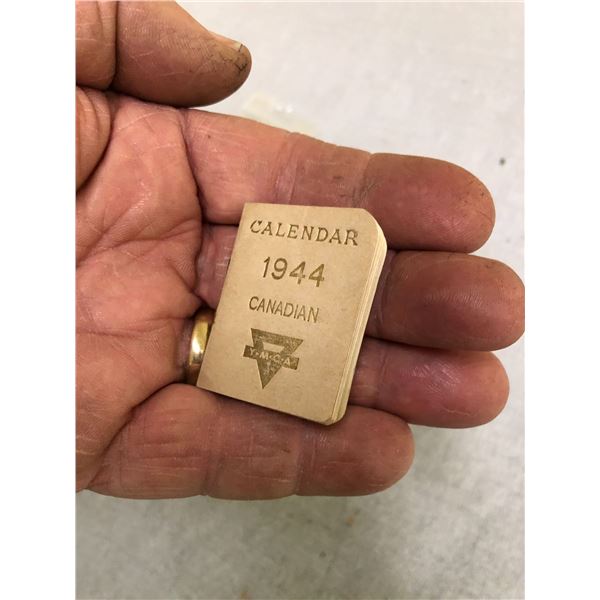 Rare 1944 Dated YMCA mini-calendar