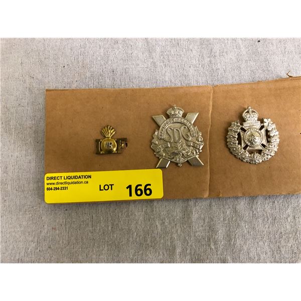 Three Canadian Beret Badges