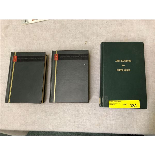 Misc. Books - WWII Stories and Handbook on North Korea dated 1976