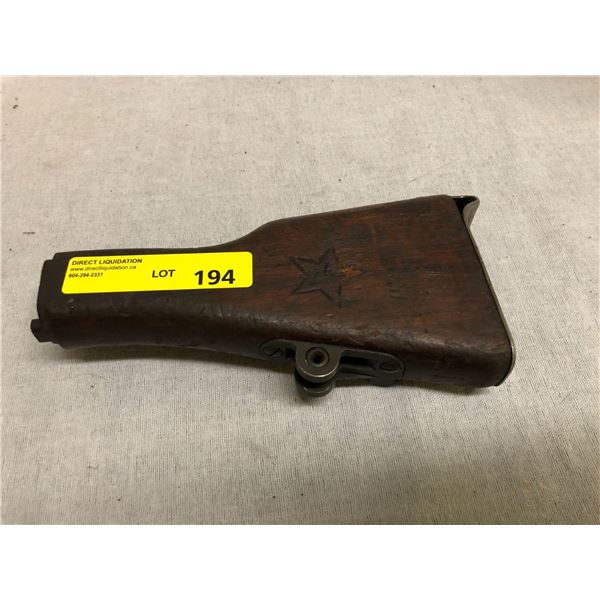 Bren Gun Stock - Marked with Russian Star, Hammer and Sickle.  Nice WWII piece with hardware.