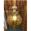 Image 3 : Brass Light Fixture with Hanging Vintage Globes