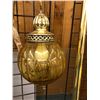 Image 4 : Brass Light Fixture with Hanging Vintage Globes