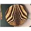Image 3 : Zebra Tribal Hide Drum - 35in wide