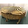 Image 5 : Zebra Tribal Hide Drum - 35in wide