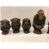 Image 2 : Carved African Monkeys & Waterbuffalo (tallest 9in tall)