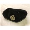 Image 1 : Black Beret with Duke of Connaught Own Cap Badge - size 7 3/8
