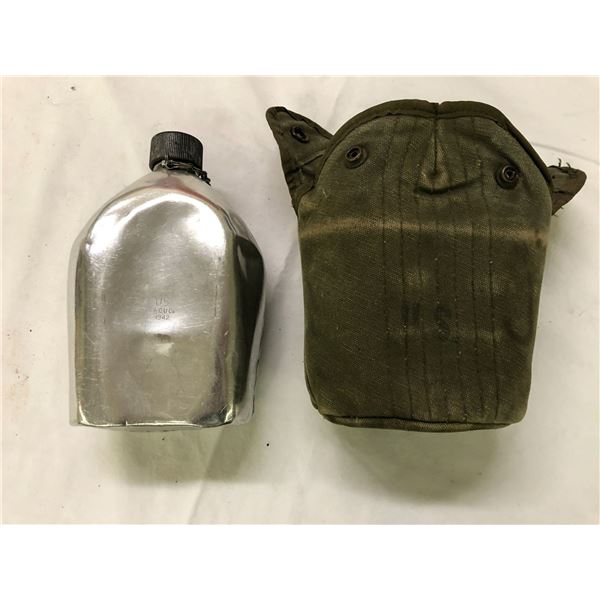 American Canteen with cover - Possibly WWII complete with US Marked Cover