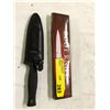 Image 6 : Smith & Wesson Boot Knife with leather scabbard / Boot Knife - 9in overall with wood handle