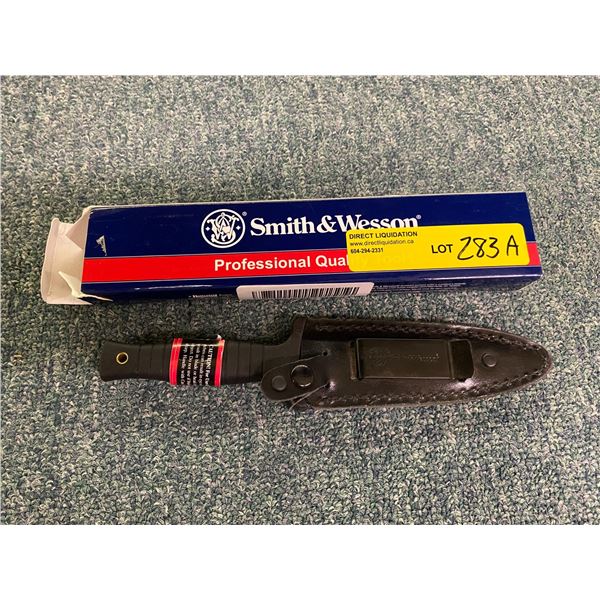 Smith & Wesson Boot Knife with leather scabbard