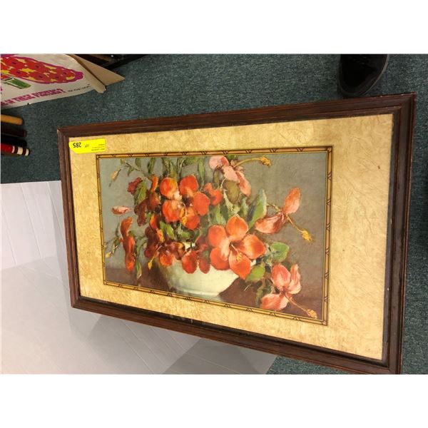 Glass & Wood Picture Table - with scissor legs