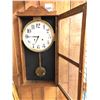 Image 2 : Antique Clock - works with wind up key - approx. 15in x 5in x 32in